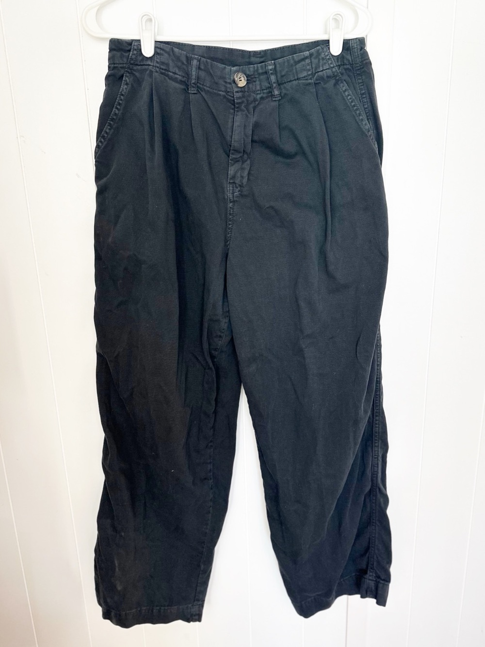 Free people baggy chino pants black size 2